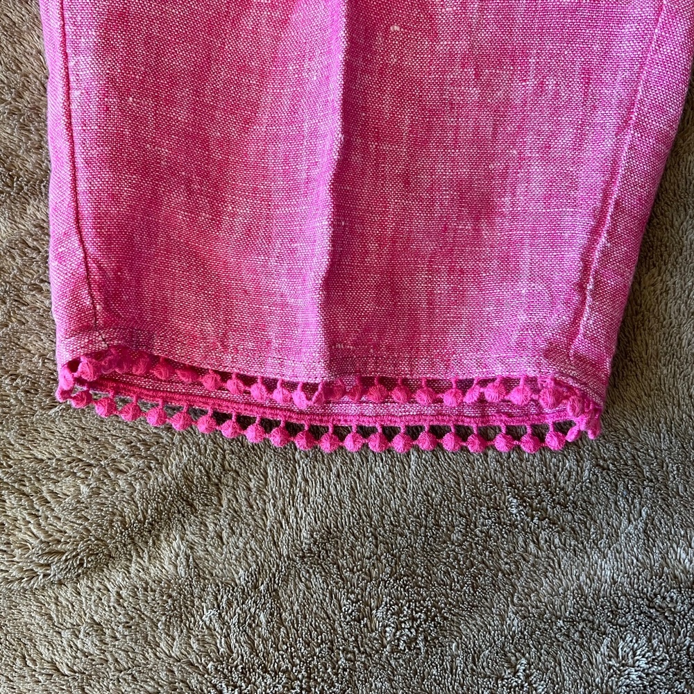 Talbots Linen Tassel Drawstring Pants With Pocket… - image 3